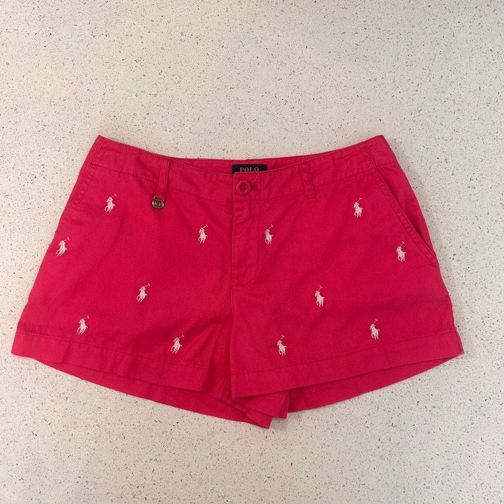 Polo by Ralph Lauren Kids Bright Pink Casual Shorts Size 16 100% Cotton